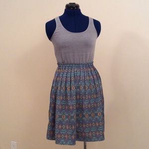 Attached tank top with skirt