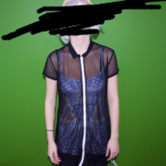 Mesh zip up dress