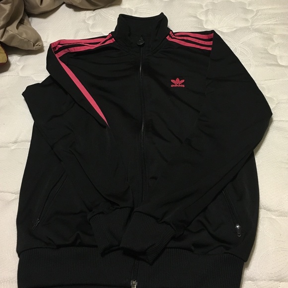 Pink and black Adidas jacket