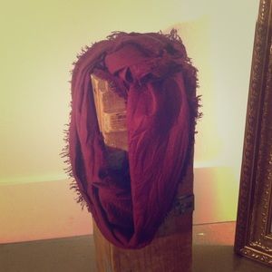 Burgundy infinity scarf