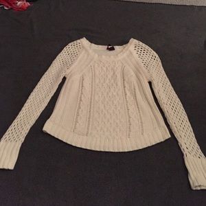 Cream crotchet sweater