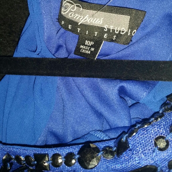 NEW Royal Blue Jeweled Tank Dress - Picture 4 of 4