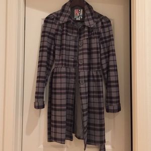 Roxy plaid coat