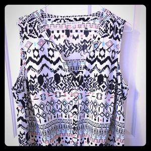 Aztec Print Top