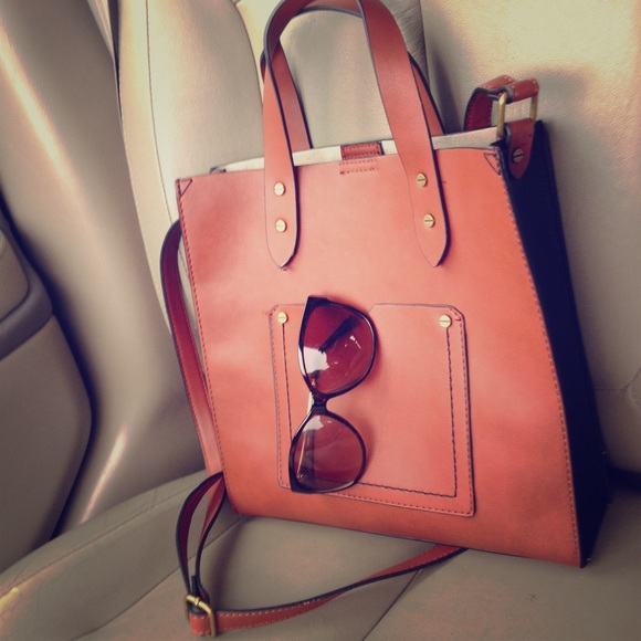 Two tone handbag