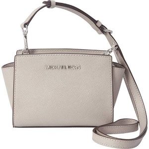 Michael Kors Selma Mini Messenger Bag Pearl Grey
