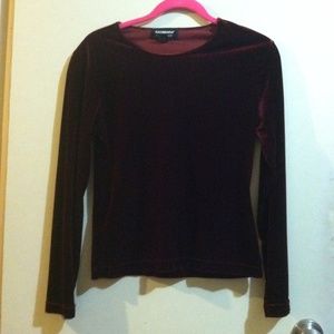 Vintage red velvet longsleeve