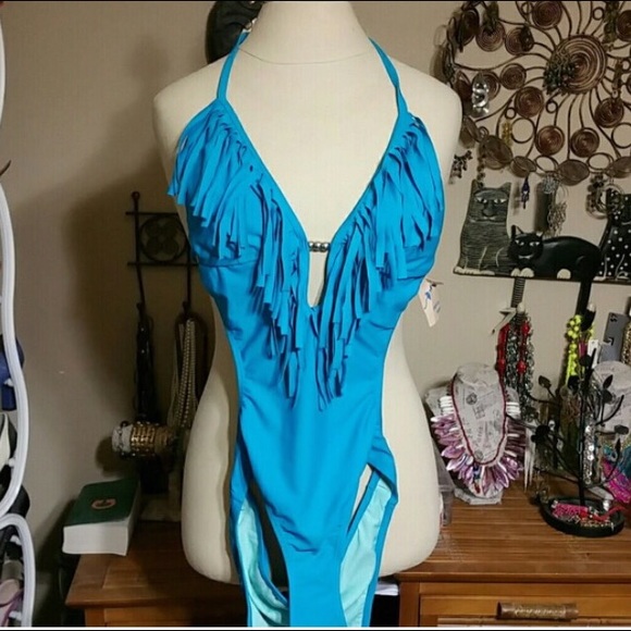 NWT teal monokini