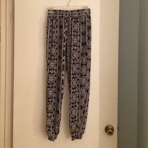 Black and white pants