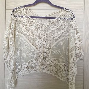 Stylish crochet poncho