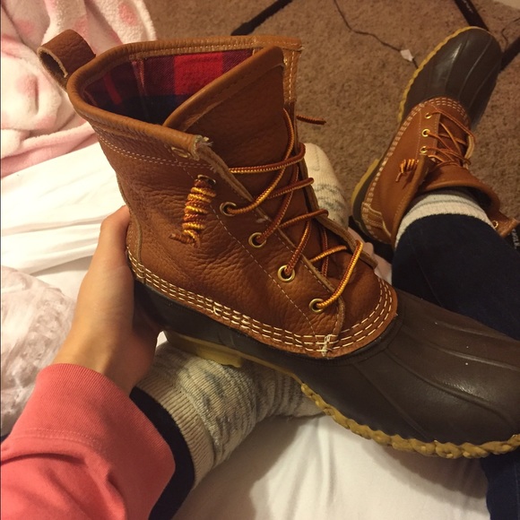 Exclusive flannel bean boots