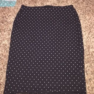 Polka Dotted Pencil Skirt