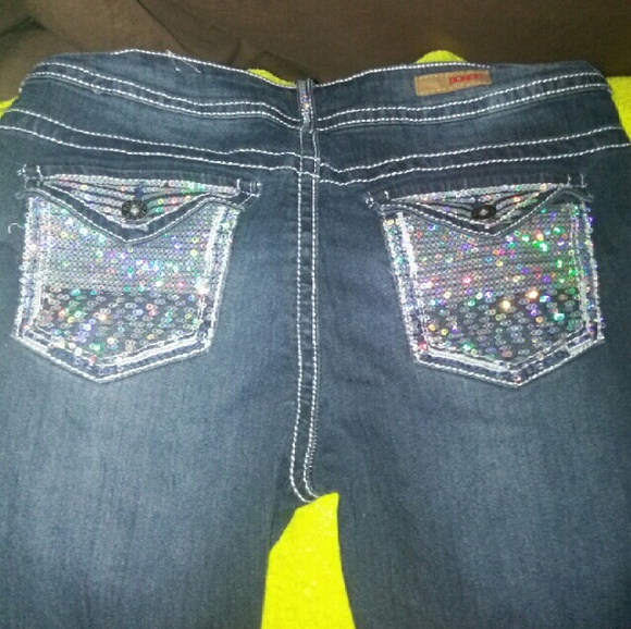 BONGO JEANS GLITTER SIZE13 Stretch
