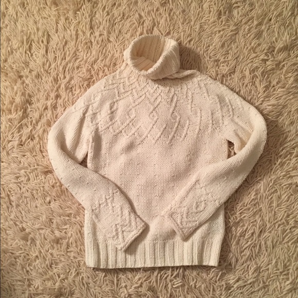 The Limited Sweaters - Cute turtleneck sweater in cream color
