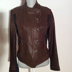 Real leather via Spiga brown jacket  size M