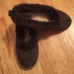 Chocolate brown UGG slipper