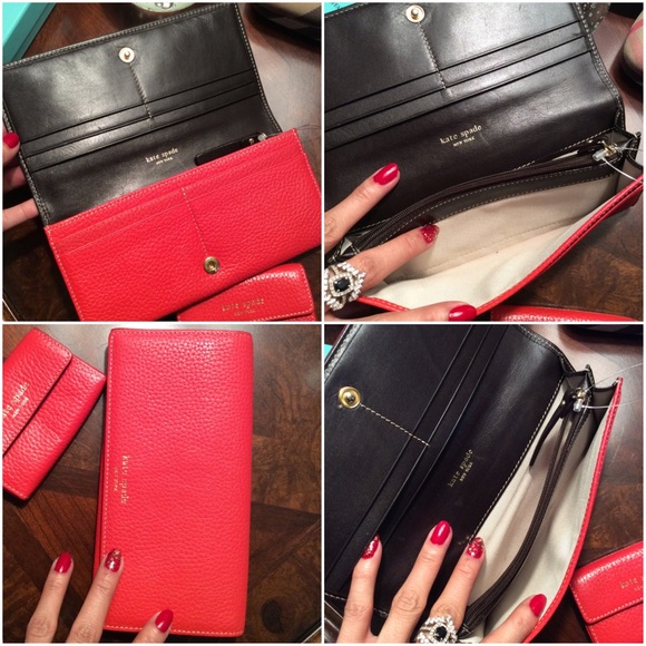 🔴SOLD🔴Auth Kate Spade Wallet with matching coin - Picture 3 of 4