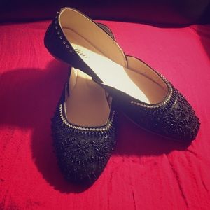 Beaded ballerina flats