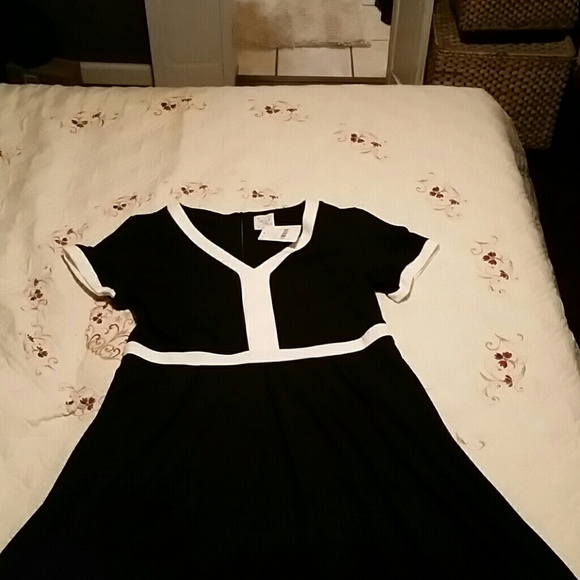 Kit and Sky Black and White Dress