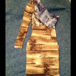 Torn by Ronny Kobo one shoulder dress