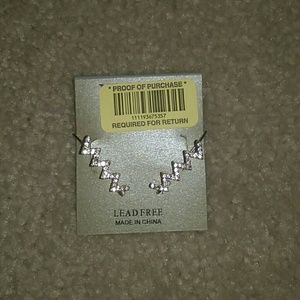 Diamond zig zag earrings