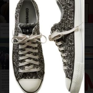Tweed Black White Grey Converse