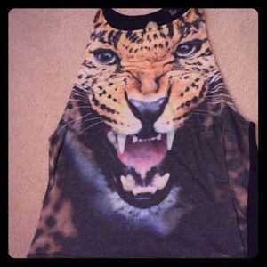 Cheetah tank with cutouts in the back