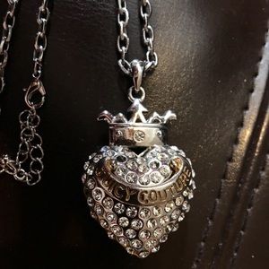 Juicy Couture Crystal Bling Heart Pendant+Necklace