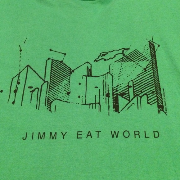 Jimmy eat world rock concert shirt green M