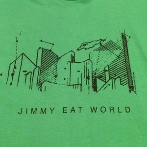 Jimmy eat world rock concert shirt green M