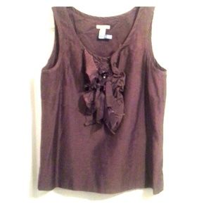 J CREW Sleeveless Brown Blouse