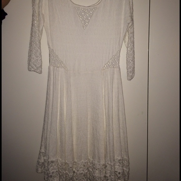 Free People Crochet Sleeve Tunic Dress