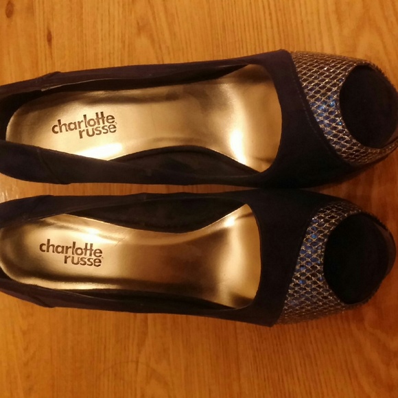 Royal blue high heels