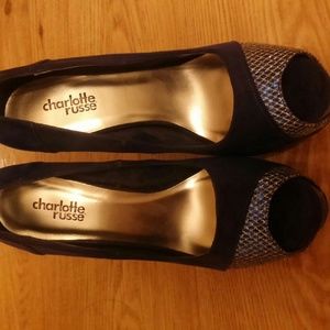 Royal blue high heels