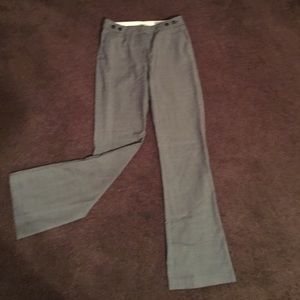 Greyish work slacks