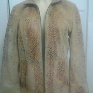 Snakeskin Suede Jacket