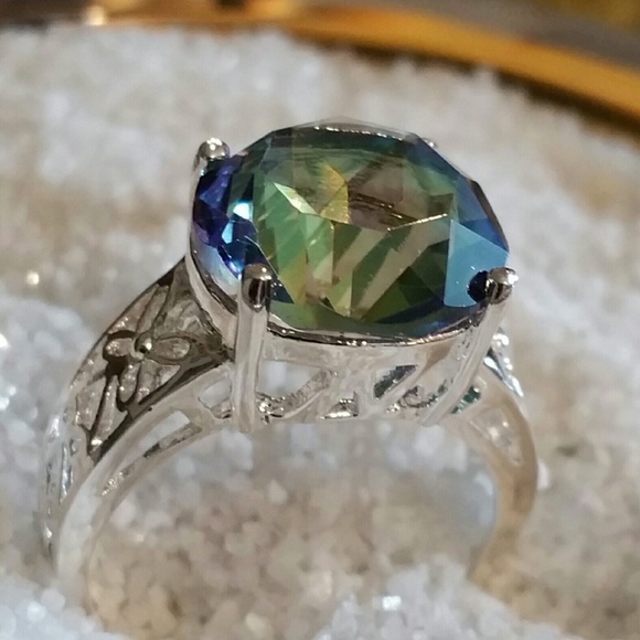 Mystic Rainbow Topaz ring - Picture 3 of 4