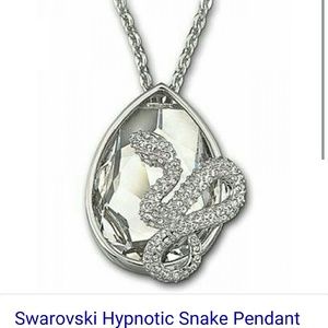 Auth SWAROVSKI SERPENT CRYSTAL PENDANT NECKLACE