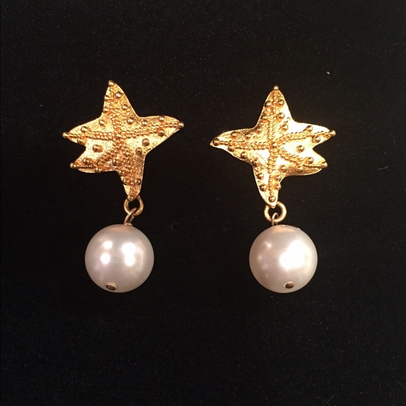 Gold vermeil and pearl earrings