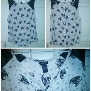Torrid Sleeveless Skull Top