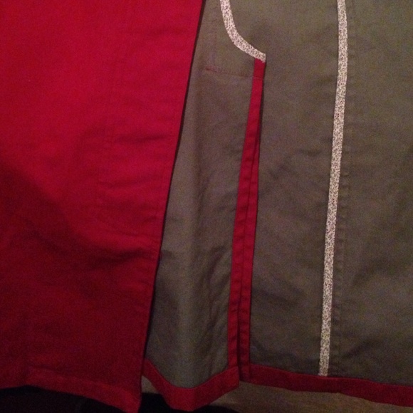 Sold!! RICH RED LONG TRENCH COAT - Picture 4 of 4