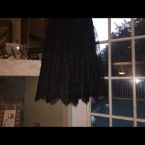 VINTAGE BLACK SEXY COUTURE DRESS BY CARMEN MARC - Picture 4 of 4