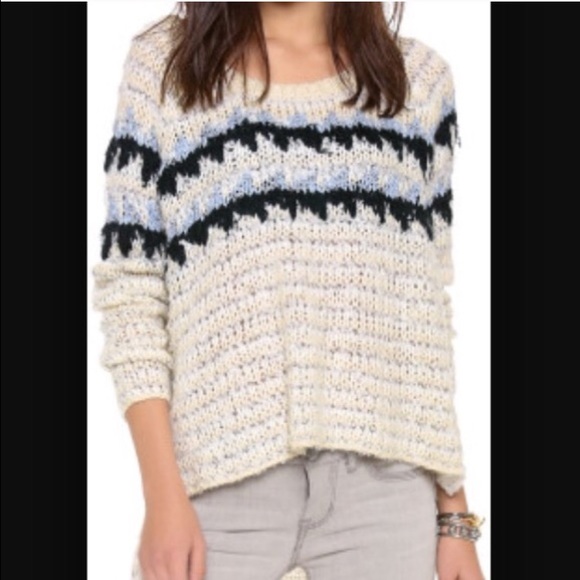 ❌SOLD❌ NWT Free People cream pattern sweater XS - Picture 3 of 3