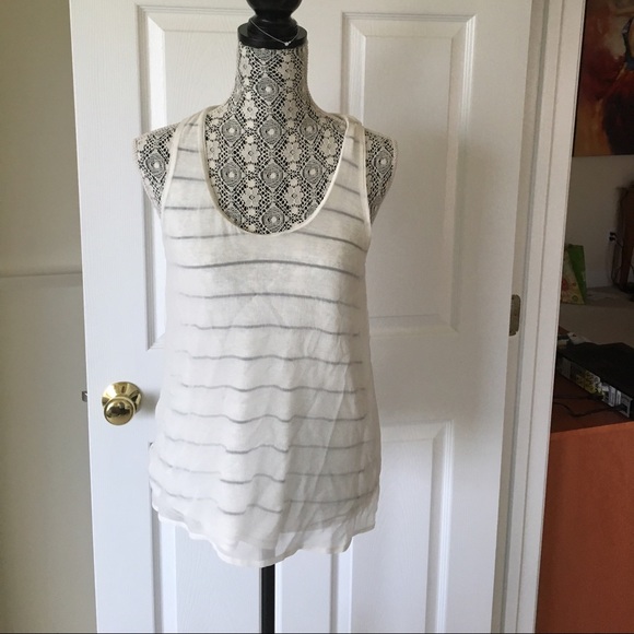 NEW JOIE JAEN LAYERED STRIPE TANK. Medium