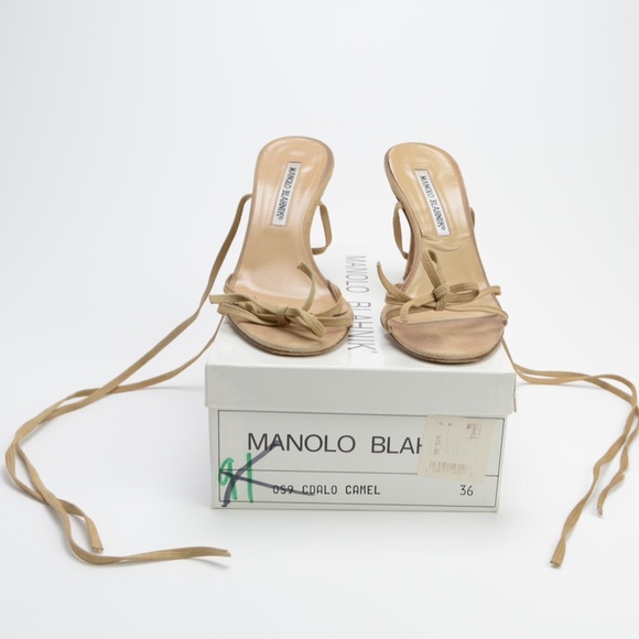 Manolo Blahnik Shoes - Manolo Blahnik Camel Strappy Sandals!