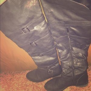 Tall black boots