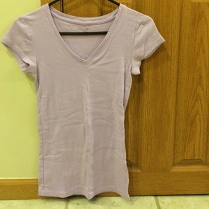 Light Purple V neck Tshirt