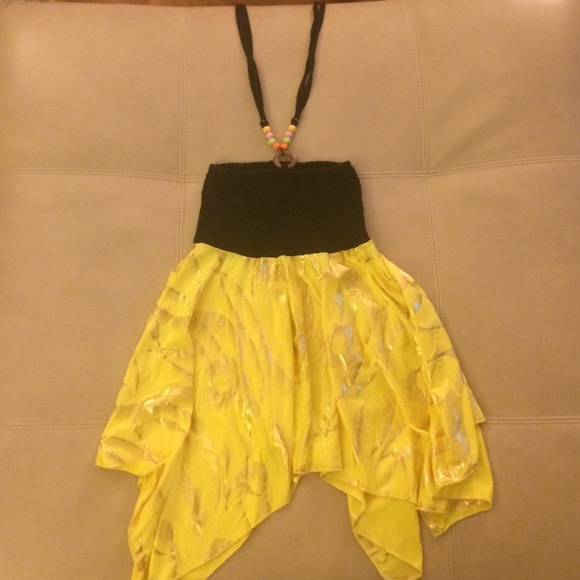 Yellow Black Dress