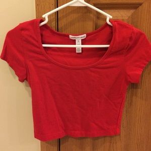 Red crop top Tshirt