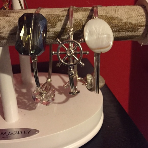 Set of three adorable nautical bangles!